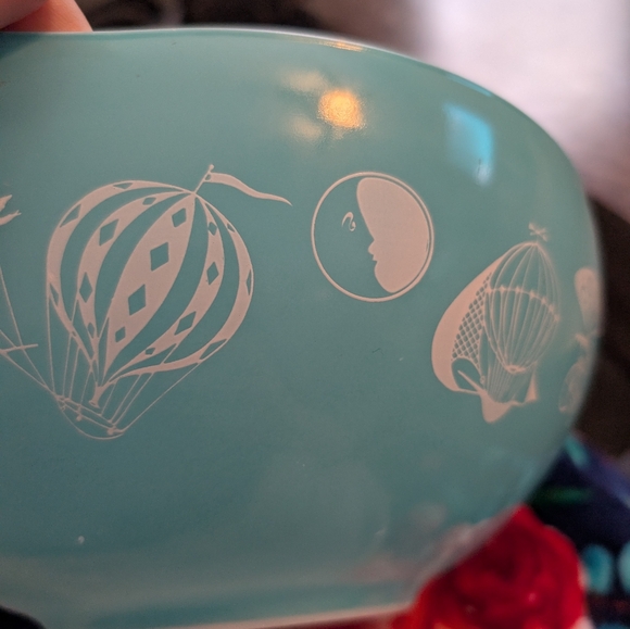 Vintage 1958 Pyrex Hot Air Balloon Pattern 4 quart Bowl 444 - Picture 9 of 9